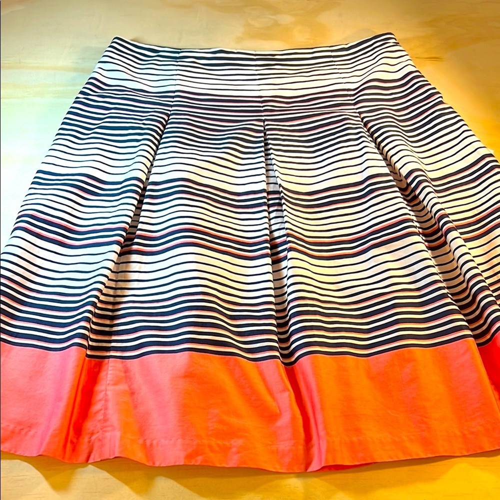 Charter Club A-Line Skirt in Pink and Blue Stripes classic 60’s